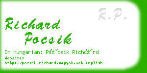 richard pocsik business card